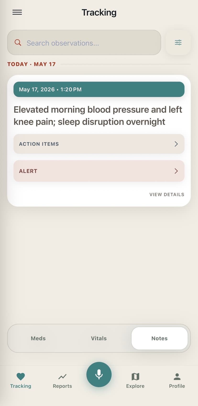 Anatumy care notes view